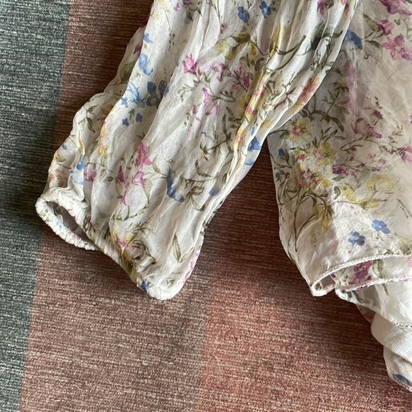 Vintage Viola Borghi Floral Pure Silk Top - Picture 10 of 16